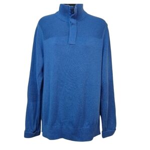 Banana Republic Men's Blue Quarter Zipper Sweater Size M